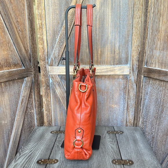 Coach F19243 Ashley Burt Orange Tangerine Leather Satchel Shoulder Handbag - Picture 5 of 16